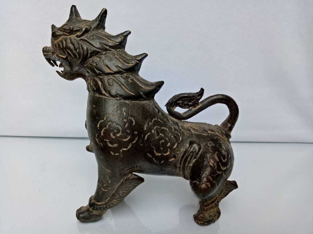 Κινέζικο μπρούντζινο ευοίωνο τέρας βάρος χαρτιού - 20th century #1.0