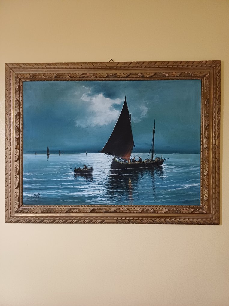 Scuola italiana (XX) - Paesaggio marino #3.2