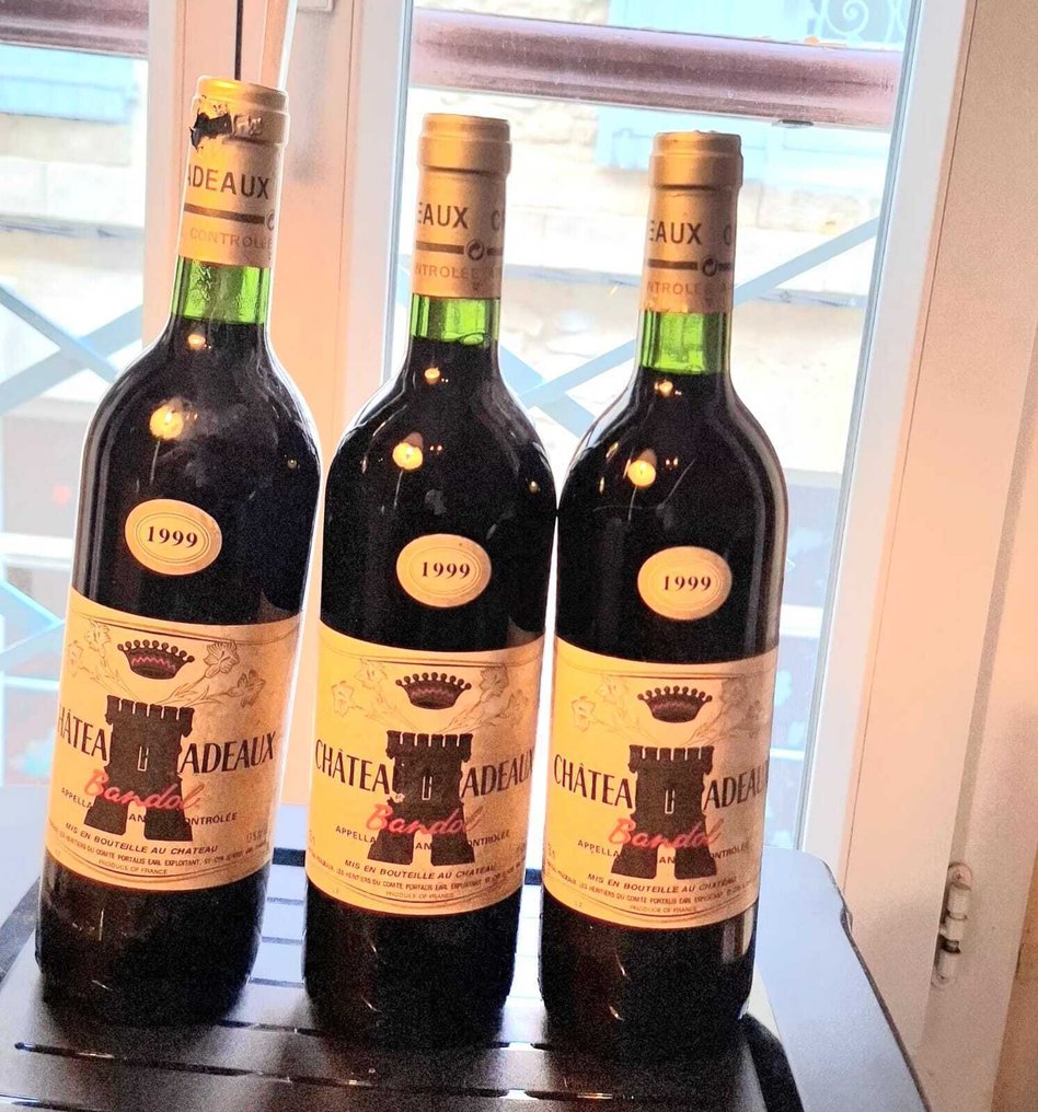 1999 Château Pradeaux - Bandol - 3 Flaskor (0,75L) #1.0