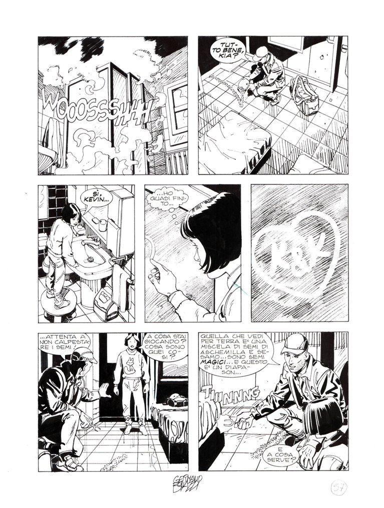 Bonazzi, Germano - 3 Original page - Nathan Never #95 - "Verso la liberta'" - 1999 #1.0