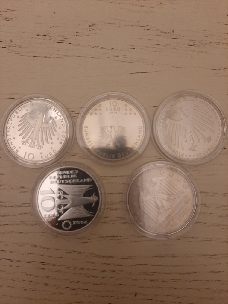Saksa. 10 Euro 2014 (5 monnaies)  (Ei pohjahintaa) #1.0