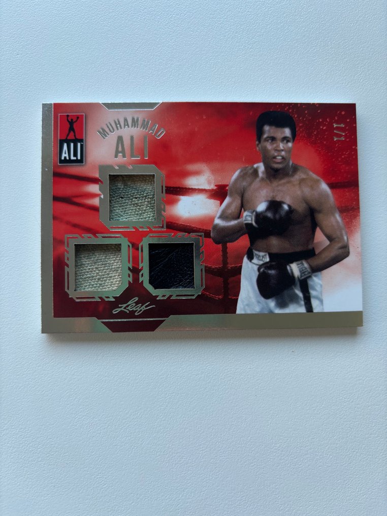 Leaf Muhammad Ali – Fight Used Memorabilia 1/1 -Iconische bokshistorie Card - Excellent (EX) #2.1