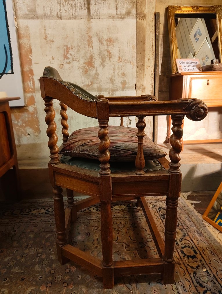 Armstol - Egetræ - Antik engelsk #4.3