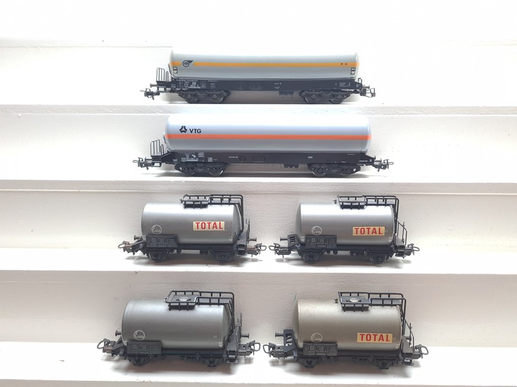 Märklin H0 - 4628/4645 - Τρένο μοντελισμού μεταφοράς εμπορευμάτων (6) - 6x ketelwagens VTG/EVA - DB #1.0