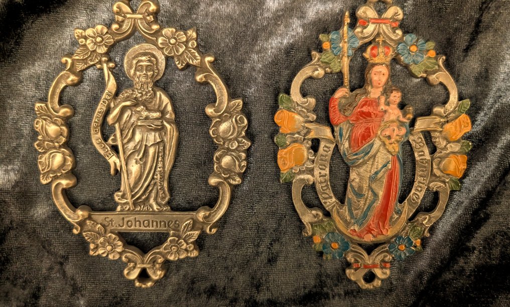 巴伐利亚的保护者（圣母）与施洗者约翰（圣约翰·施洗者） (2) - Vintage - 錫 - 1930-1940 #1.0