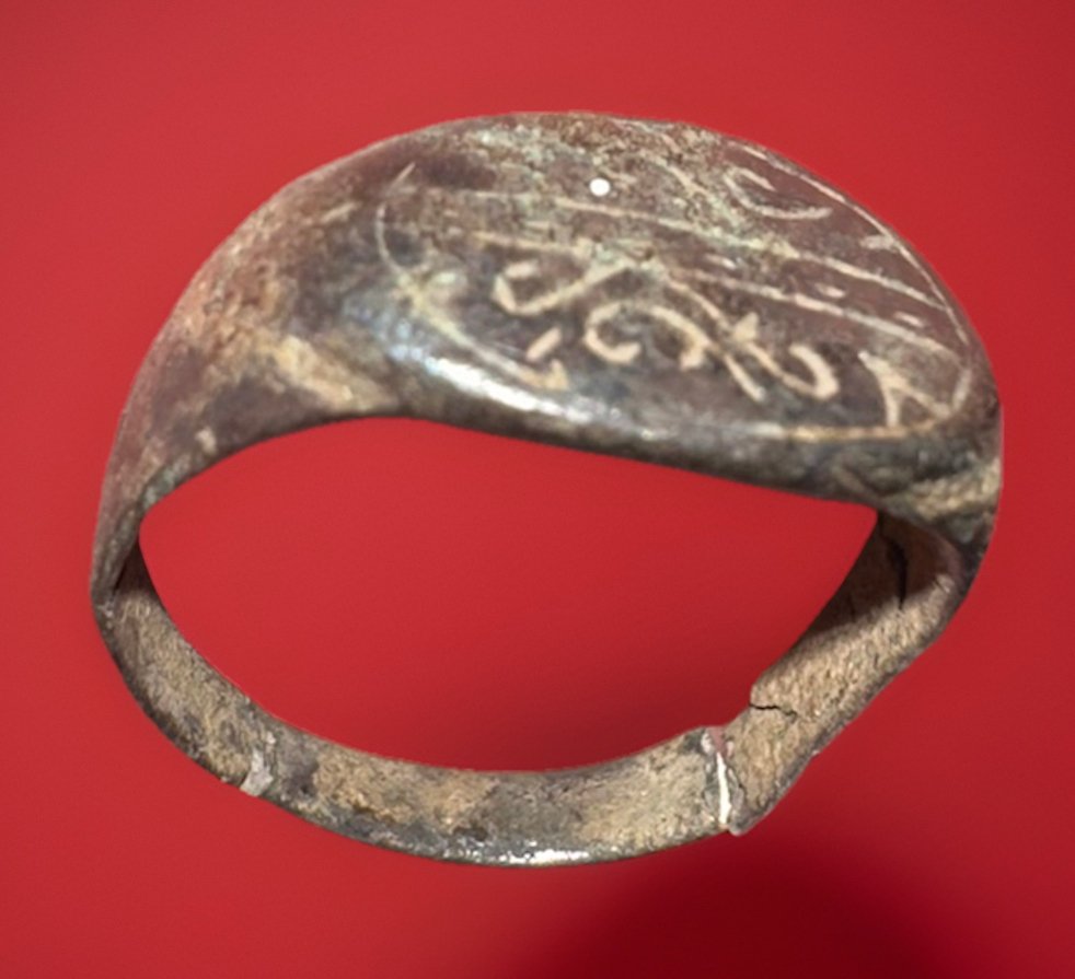 Islámico Bronce anillo medieval (Sin precio de reserva) #4.3