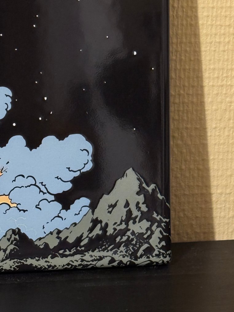 Tintin - 1 emailleret plade - Tintin Lune #3.2