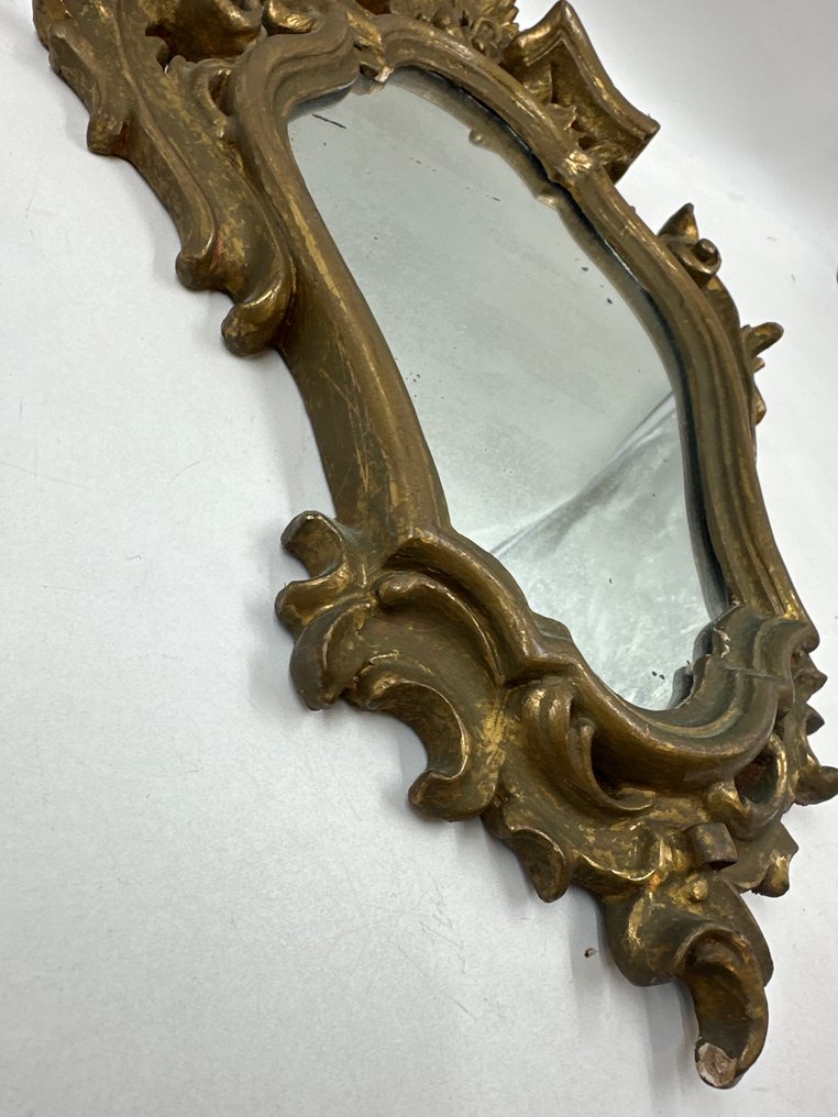 Miroir mercure bois doré - Tükör - Fa - 19. századi aranyozott fa tükör. #3.2