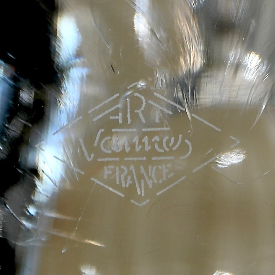 Art Vannes Le Chatel France - Tischlampe - Kristall, Glas, Seide - H 42 cm #1.0