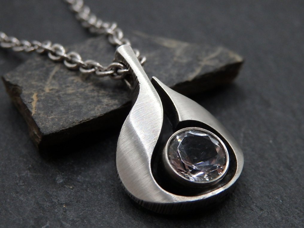 沒有保留價 - Karl Laine - 墜飾 銀 石英 - 芬兰 #1.0