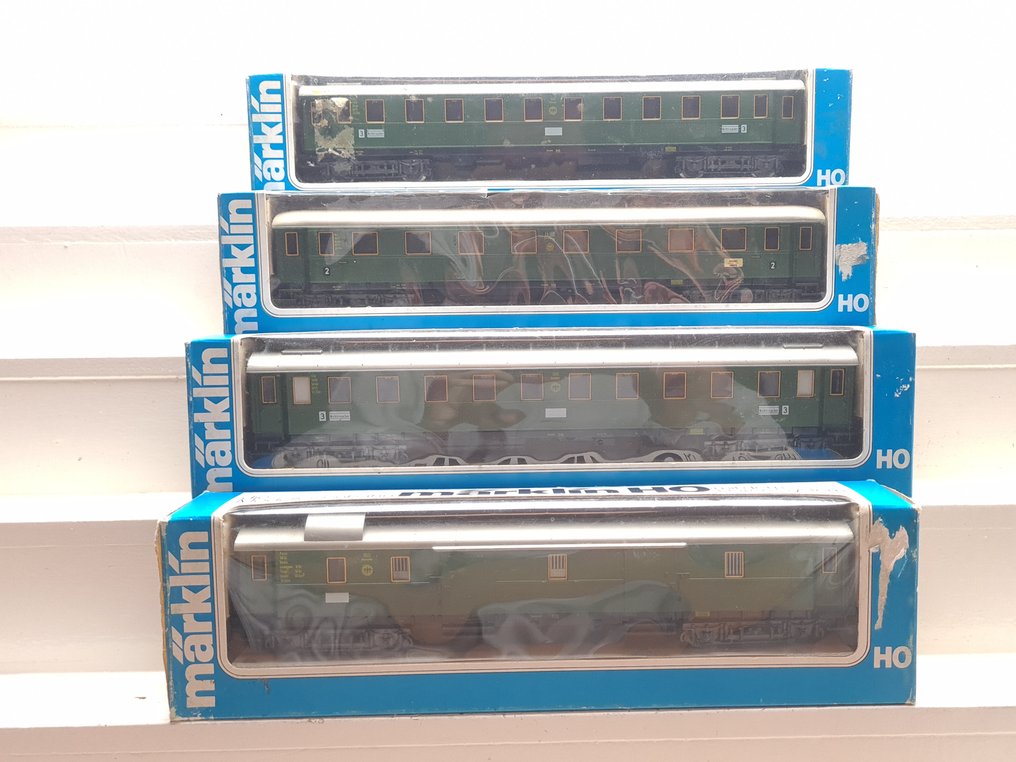 Märklin H0 - 4141/4142/4144 - 模型客運火車 (4) - 4辆高速列车车厢 - DRG #1.0