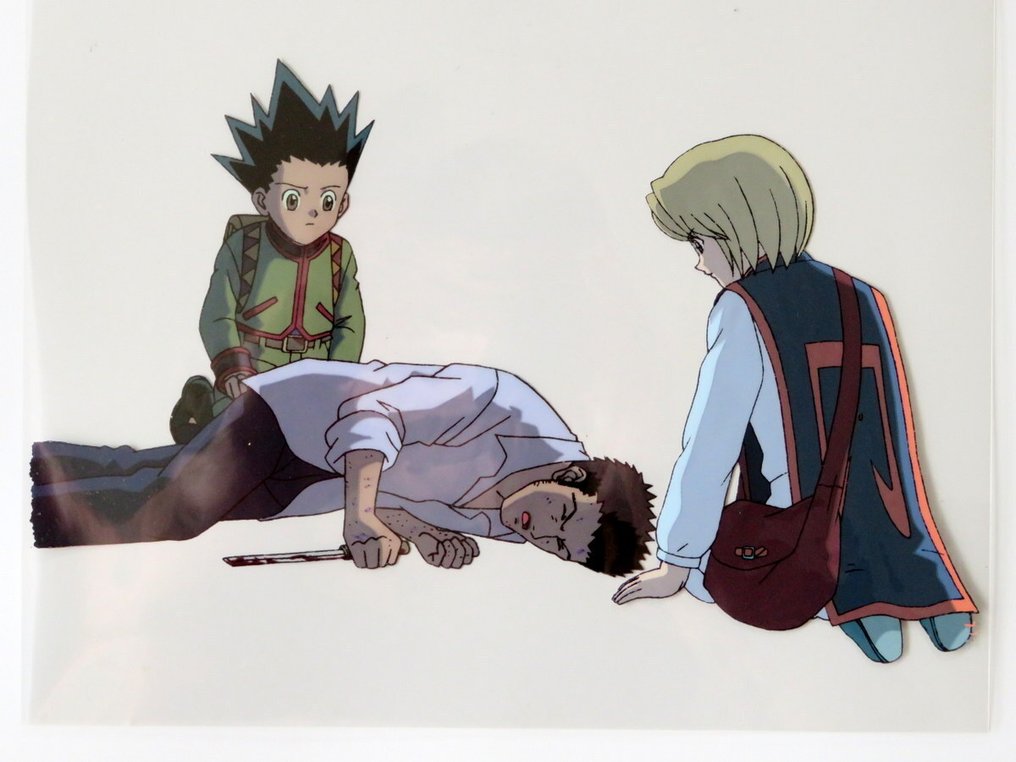 Yoshihiro Togashi - 1 Original 2cel & 2Animation sæt - GON & KURAPIKA & LEORIO - HUNTER×HUNTER #1.0