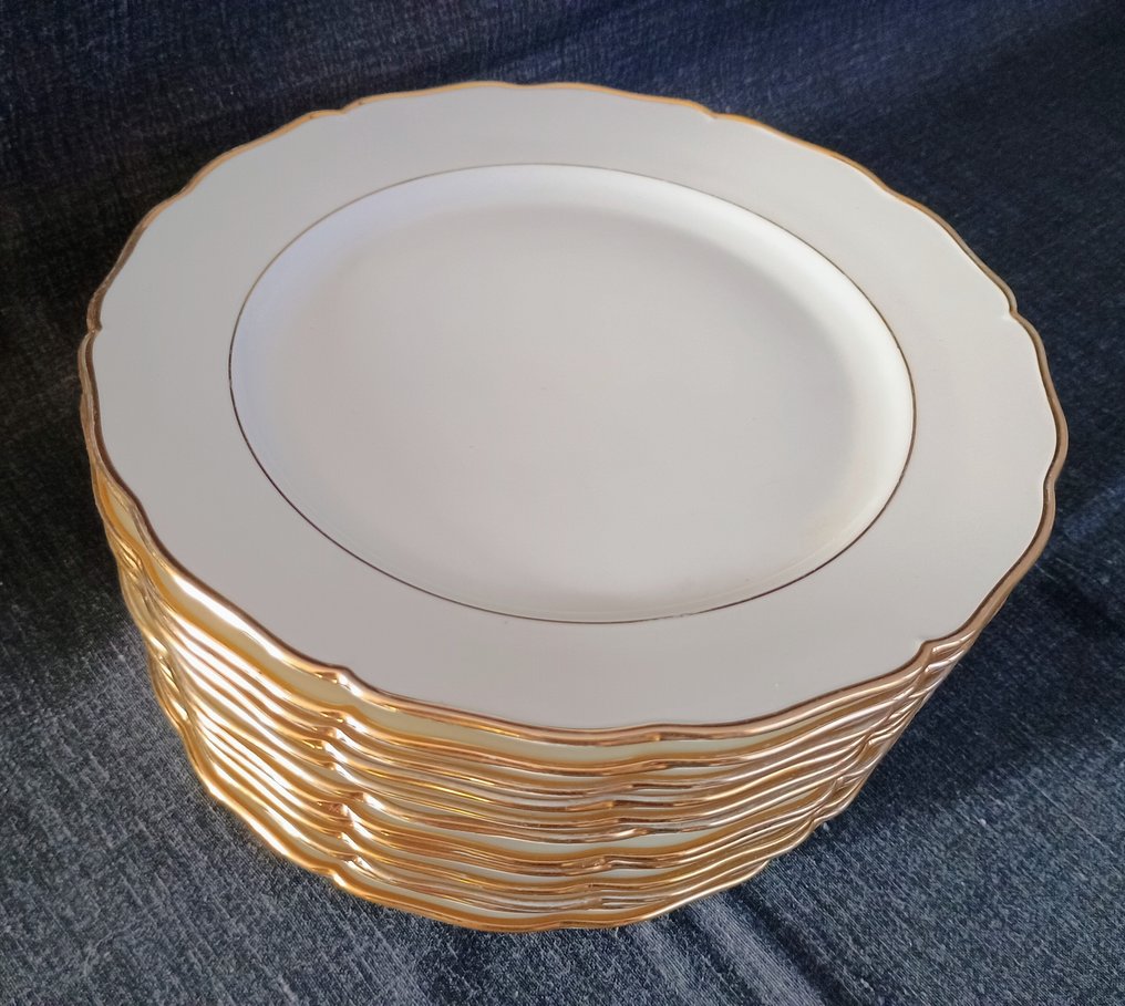 Seltmann Weiden - Σετ δείπνου για 12 άτομα (18) - Bordo Dorato - Χρυσός 24 καρατίων - Χρυσή άκρη #4.3