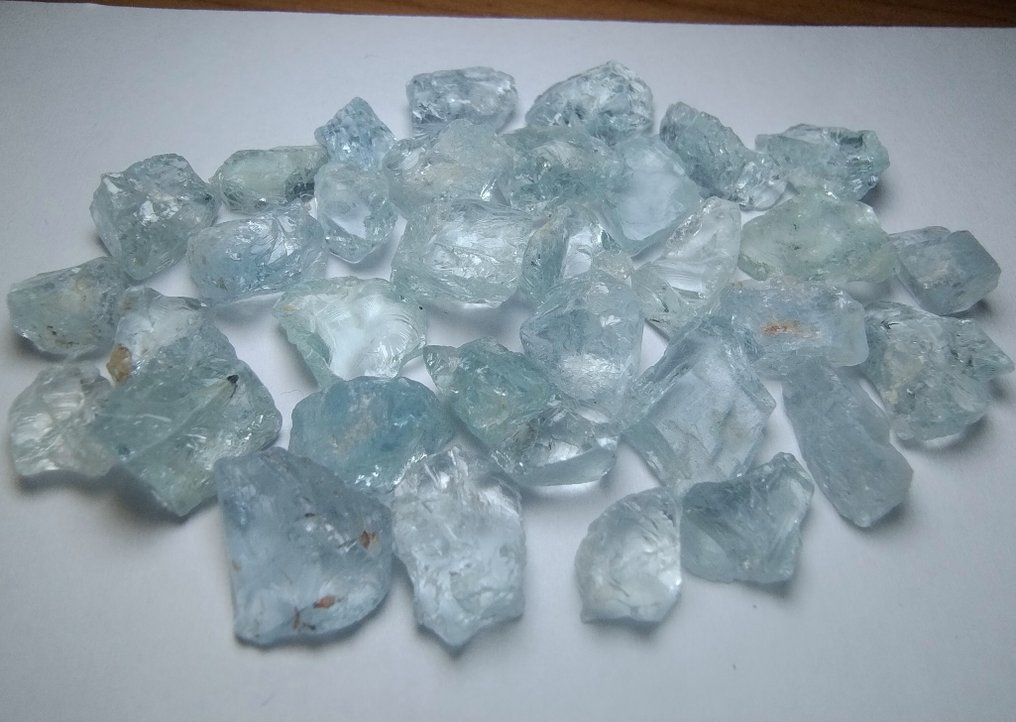 100 cts - naturlig krystallakvamarin Grov- 20 g #3.2