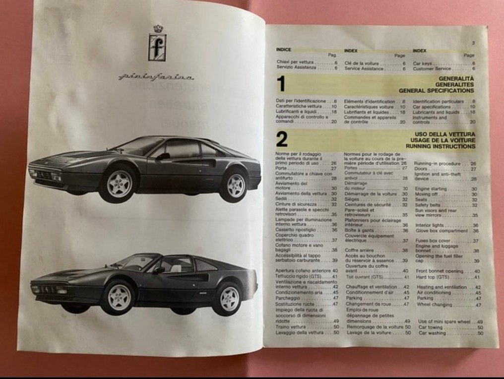 Manual - Ferrari - 328 GTB / 328 GTS - 1988 #2.1