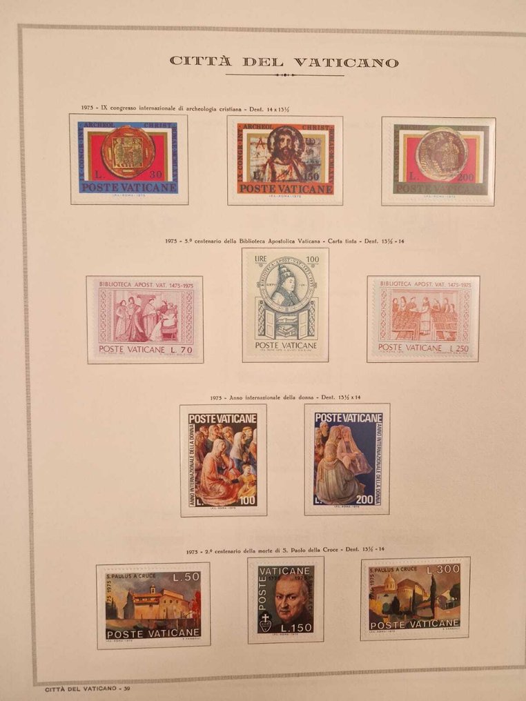 Βατικανό 1974 - Άλμπουμ Marini με πλήρη συλλογή γραμματοσήμων του Βατικανού 1974/1992 #1.0