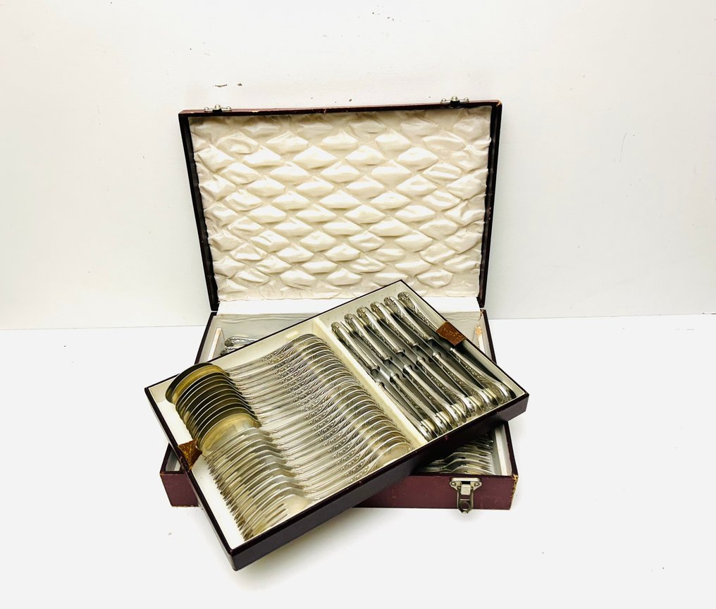 Solingen - Servizio di posate per 12 (84) - Alpaca 100 - Placcato argento #1.0