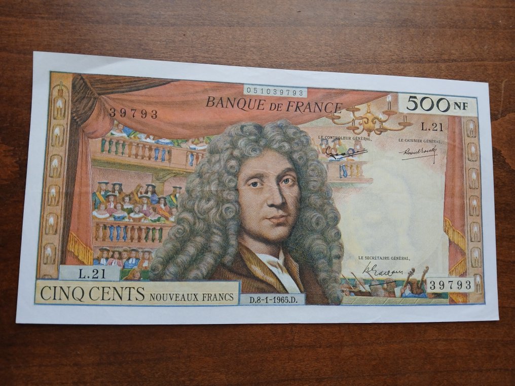 法国. - 500 Nouveaux Francs - 1965 - Fayette 60-08 #1.0