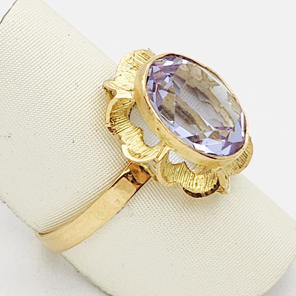 戒指 - 18 克拉 黃金 -  3.00ct. tw. 紫水晶 #3.2