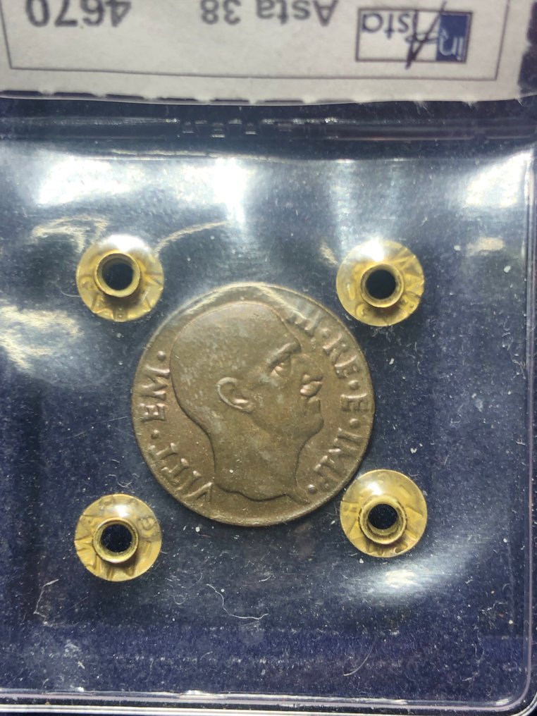 意大利， 王国 Vittorio Emanuele III. 5 Centesimi 1942/1943 (2 monete)  (没有保留价) #2.1