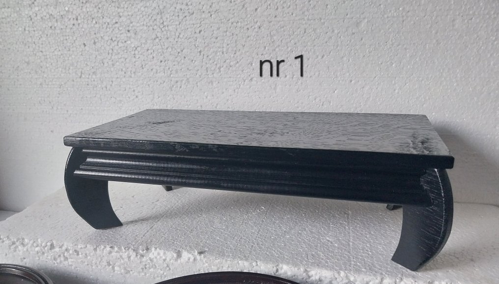 Σταντ - Ξύλο, 7 τραπεζάκια, ξύλινα, εκθέσεις, βάσεις, υποστρώματα - Κίνα  (χωρίς τιμή ασφαλείας) #1.0