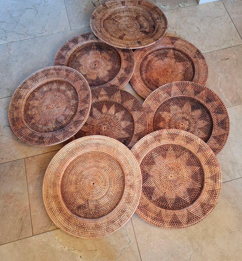 充电器板 (8) - 藤, 竹 - Onderborden-Wandbord. #1.0