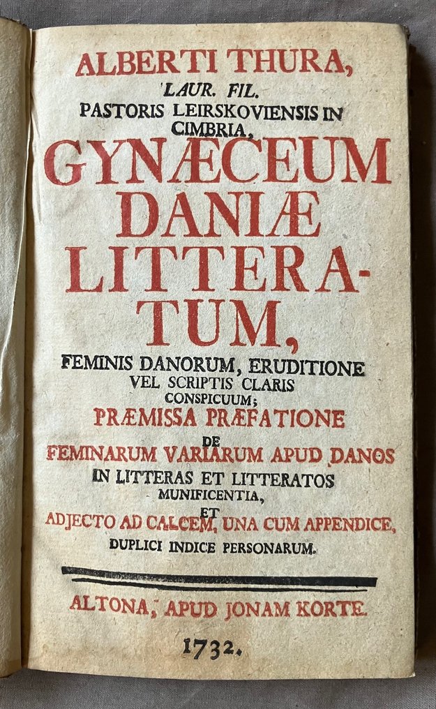 Albert Lauridsen Thura (1700–1740) - Gynaeceum Daniae Litteratum (gelehrte Frauen Dänemarks) - 1732 #1.0