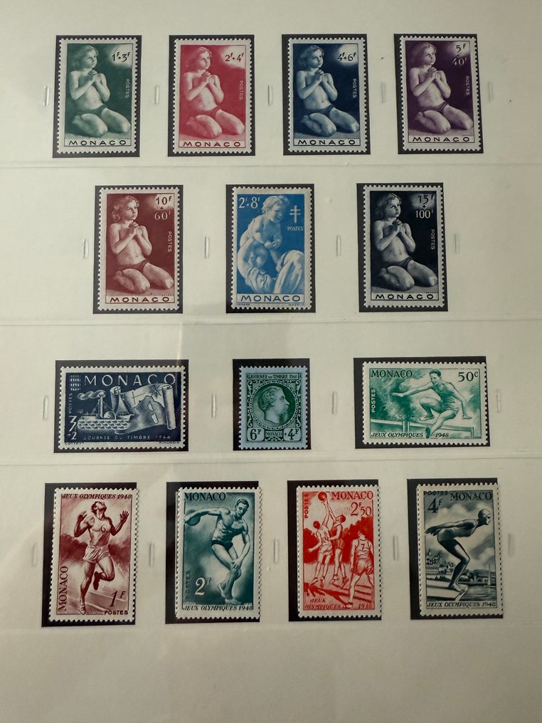 摩纳哥  - 摩纳哥 - 1945/1959 年代 "红十字会.." 全新 - 估价+800欧元 #1.0