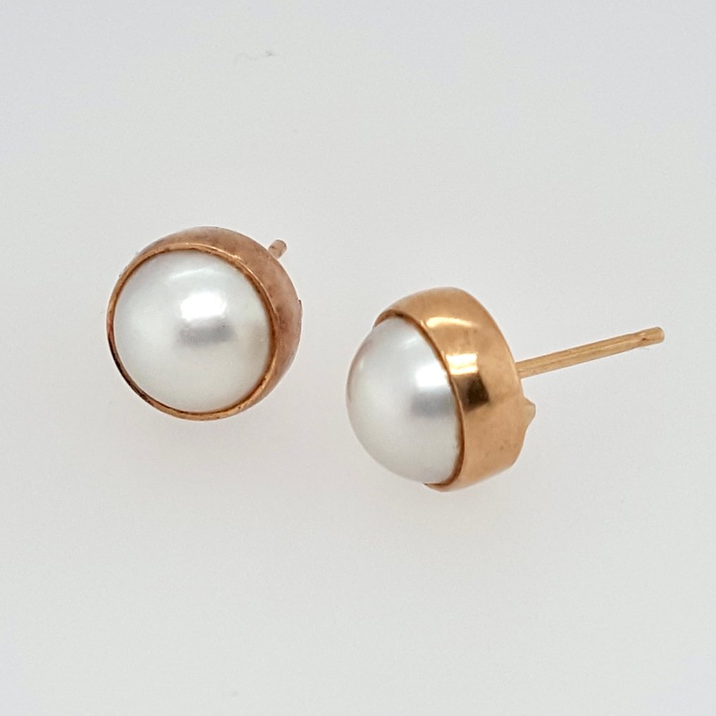 χωρίς τιμή ασφαλείας - Σκουλαρίκια - 14 καράτια Κίτρινο χρυσό Μαργαριτάρι - Parel #2.1