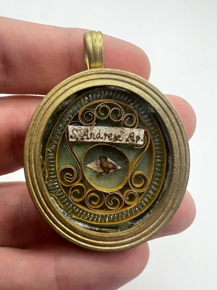  聖物匣 - 青銅色, 金色的卡蒂略, 玻璃 - XX 世纪 - 圣安德烈亚使徒  #2.1