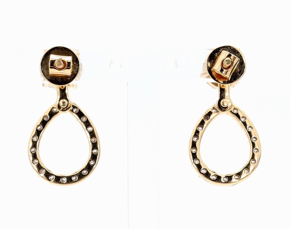 訂婚戒指 - 14 克拉 玫瑰金 -  2.71ct. tw. 鉆石 (實驗室培育) - 鉆石 - 悬挂式耳钉 #1.0