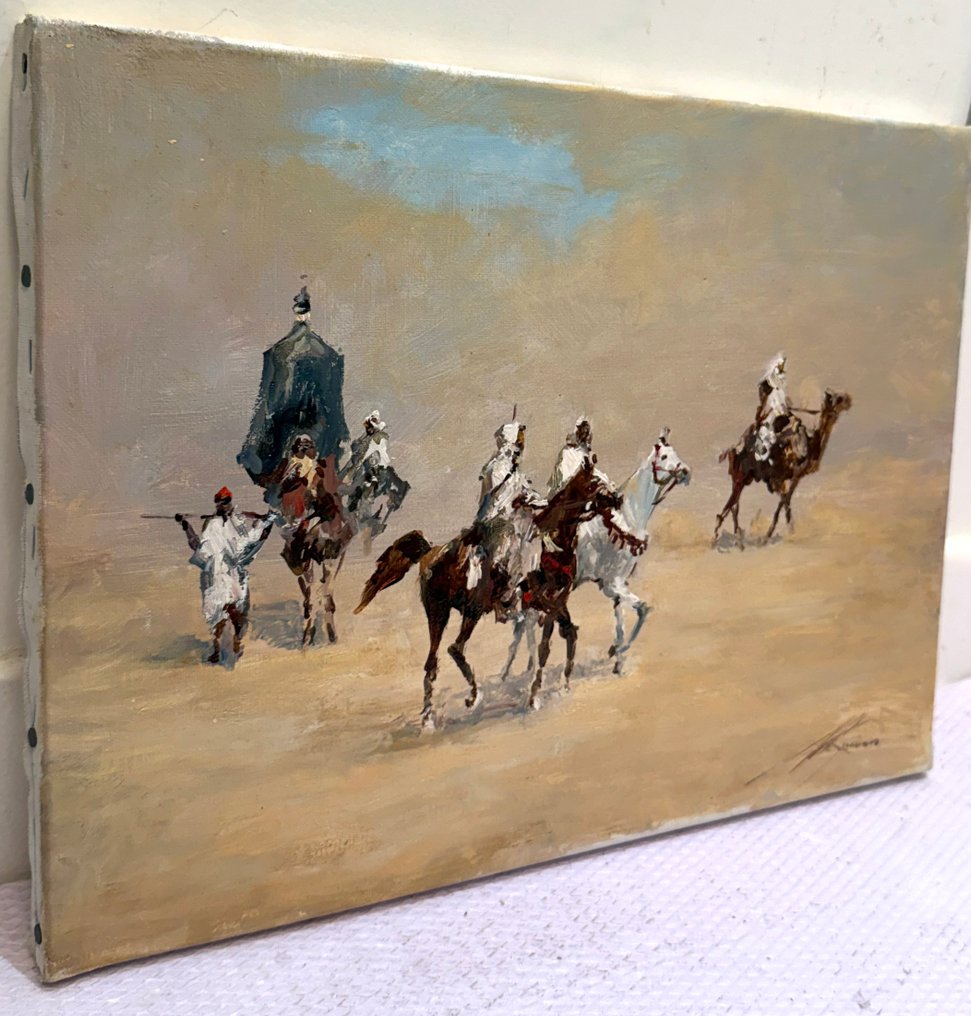 Mikhail Kraiev (1957) - Caravane dans le Désert - Soleil du Sahara - Orientaliste #3.2