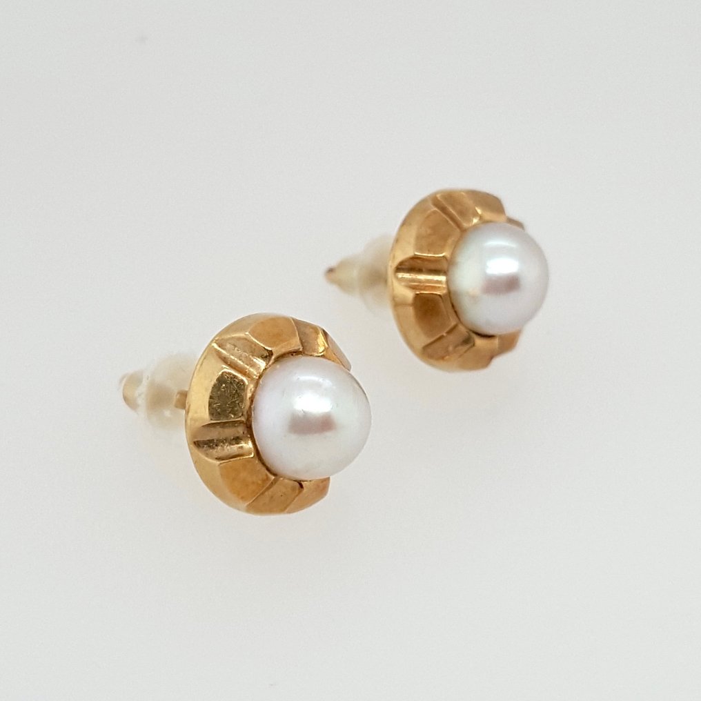 Ohne mindestpreis - Ohrringe - 14 kt Gelbgold Perle - Perle #2.1