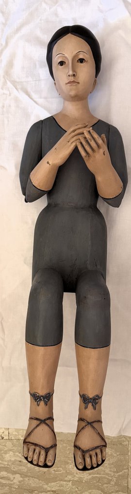 Κούκλα βιτρίνας - MANICHINO DI DONNA SEDUTA Italia, metà XX secolo - Ξύλο #2.1