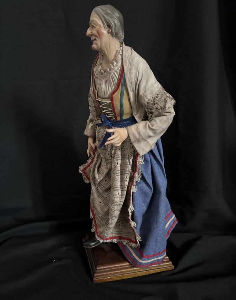 Figurine - Pastore Napoletano - 35cm - Bois, Faïence #3.2