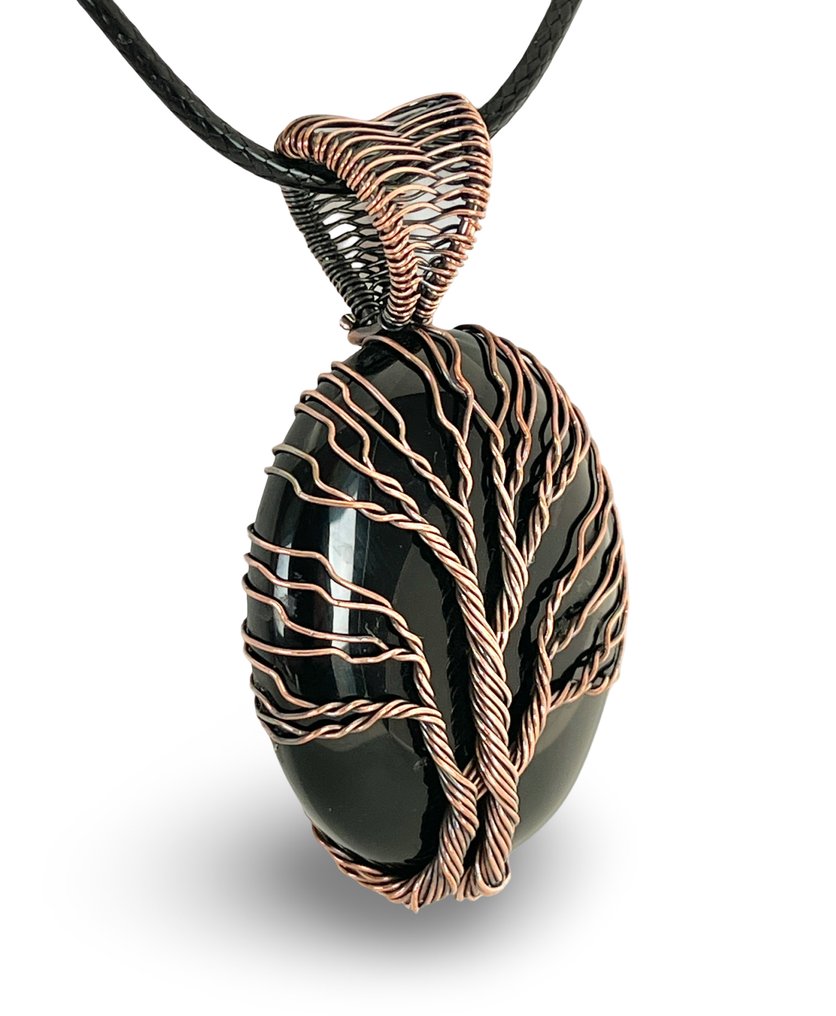 黑玛瑙 - 生命之树 - 5.8厘米 - 墜飾 #3.2