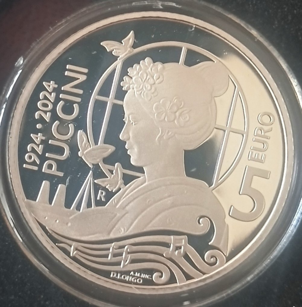 Σαν Μαρίνο. 5 Euro 2024 "Giacomo Puccini" Proof (χωρίς τιμή ασφαλείας) #1.0