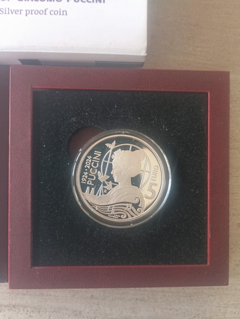 Σαν Μαρίνο. 5 Euro 2024 "Giacomo Puccini" Proof (χωρίς τιμή ασφαλείας) #3.2