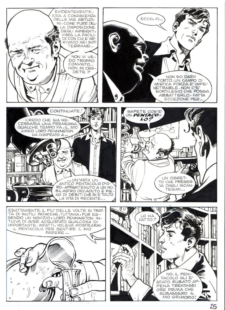 Bigliardo, Daniele - 1 Original page - Dylan Dog #216 - "Il grimorio maledetto" - 2004 #1.0