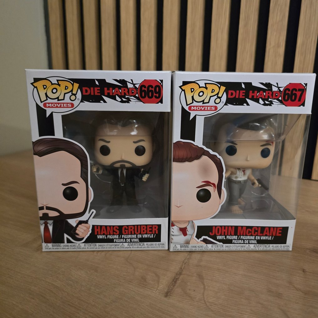 Funko - Estatueta - Funko Pop Movies: Die Hard - John McClane and Hans Gruber Collectible Figure (2) - vinho #1.0