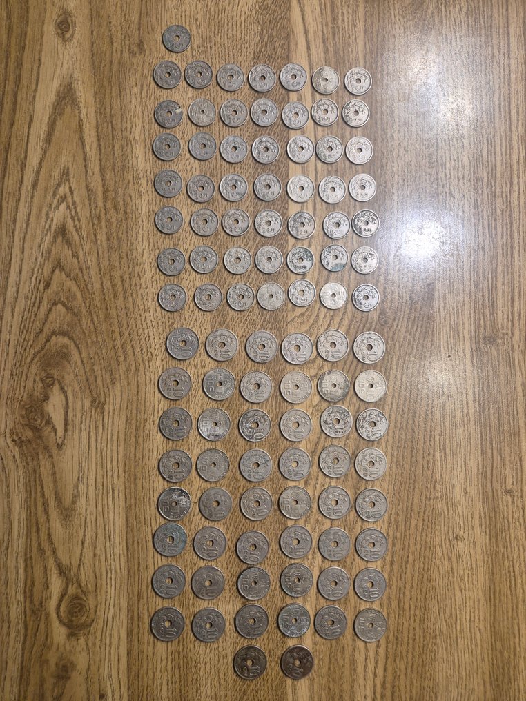 比利时. 5, 10 Cents 1901/1939, Lot 100 stuks  (没有保留价) #1.0