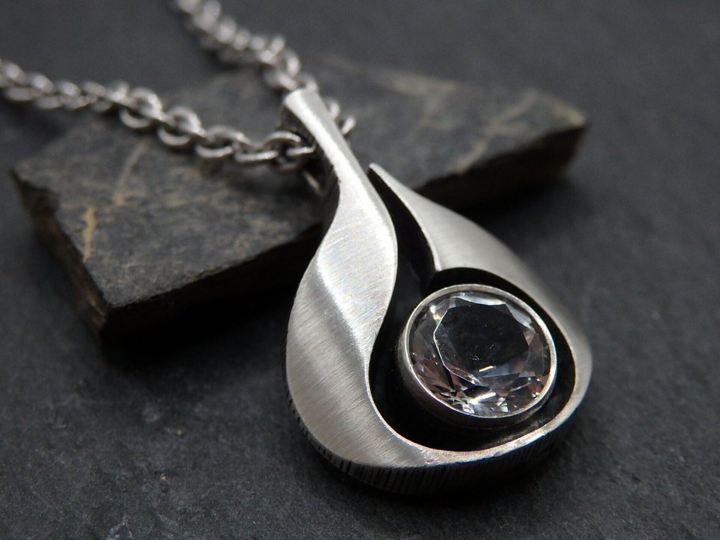 沒有保留價 - Karl Laine - 墜飾 銀 石英 - 芬兰 #3.2