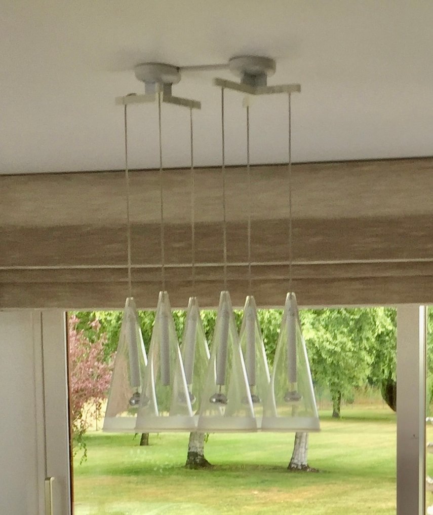 Flos - Achille Castiglioni - Κρεμαστό φωτιστικό (2) - Fucsia 3 - Πλαστικό, Μέταλλο - Flos – Φούξια, συσκευασία των 3 των 2 #1.0