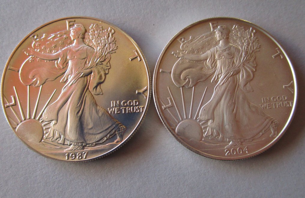 USA. 1 Dollar lote de dos monedas  1987- 2004  (Ohne mindestpreis) #1.0