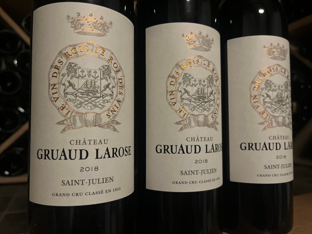 2018 Château Gruaud Larose - Saint-Julien Grand Cru Classé - 3 Flasker  (0,75 l) #1.0