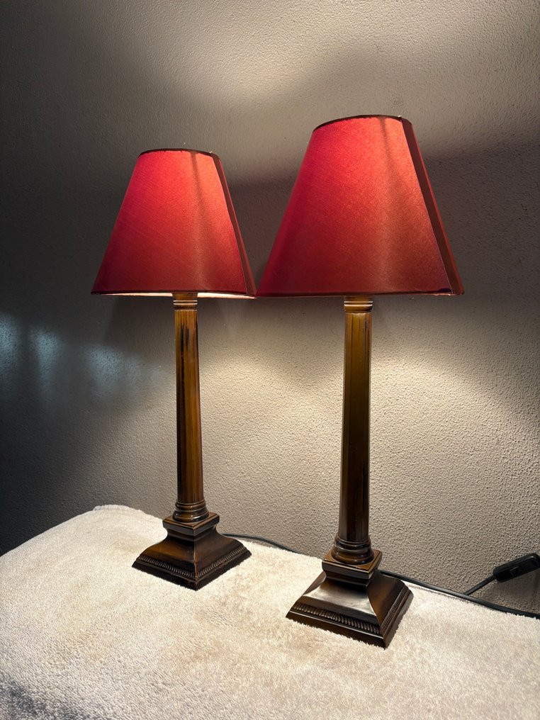 Mark Hoogendam B.V. - 台灯 (2) - 黄铜色, 纺织品 #1.0