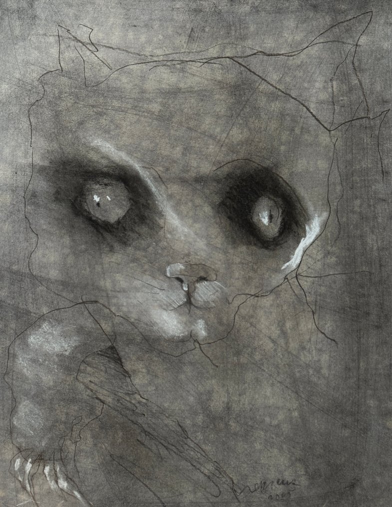 Robert Detheux (1932-2010) - Le Chat au regard voilé - 2005 #1.0