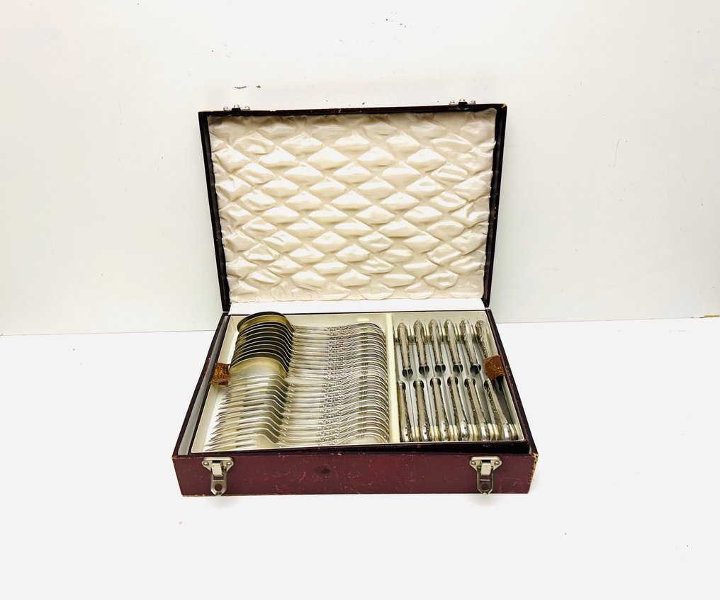 Solingen - Servizio di posate per 12 (84) - Alpaca 100 - Placcato argento #1.0