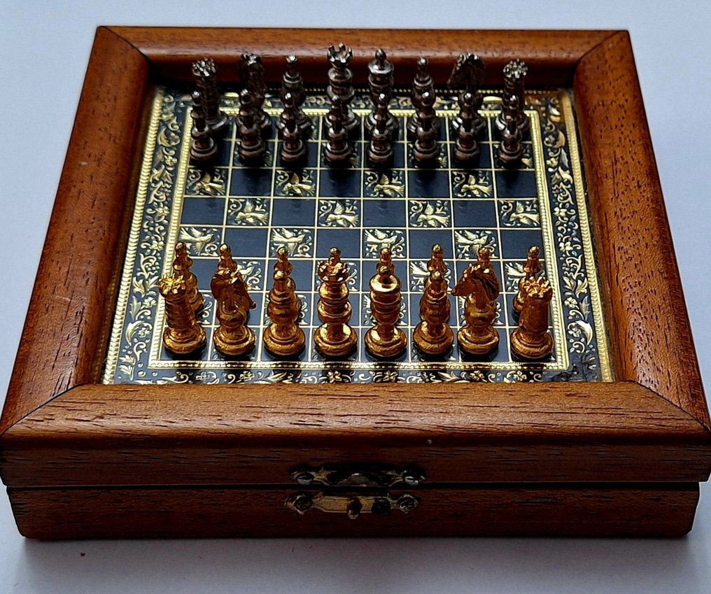 Juego de ajedrez - Damasquinado con Oro 24kt y Oro Verde 18kt - Metal #4.3