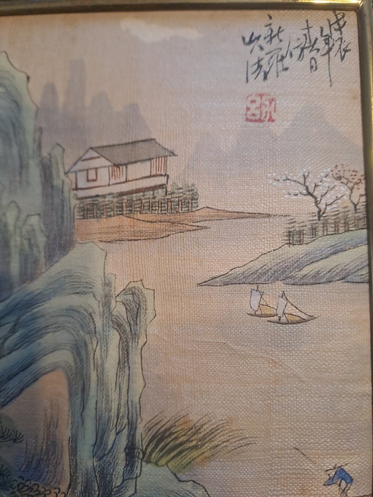 Kinesiska målade par - rispapper - Kina - 1900-talet #4.3